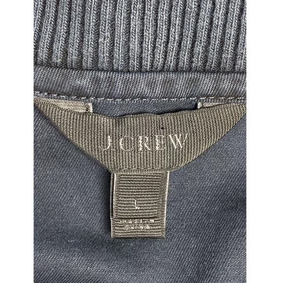 J Crew Women's Garment Dyed Cotton‎ Bomber Jacket, Deep Navy - Size L - Picture 9 of 11